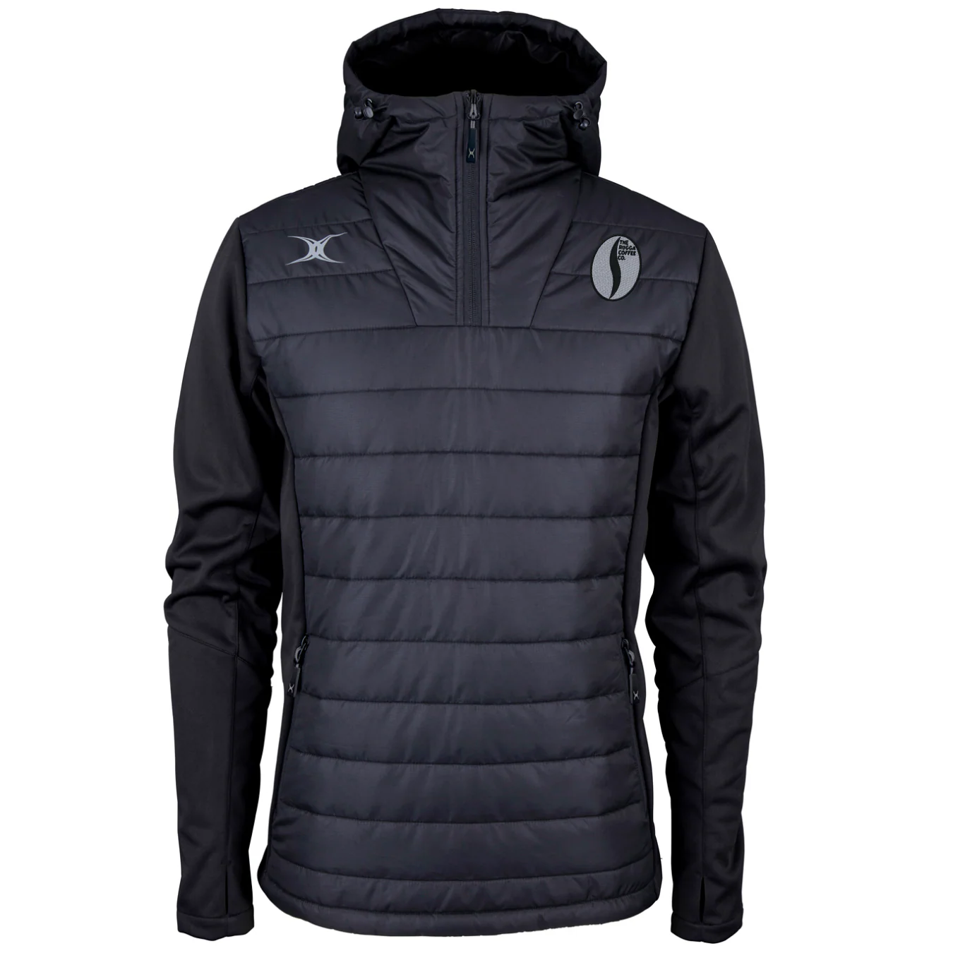 Rugga Coffee Senior's Black Pro Active Quater Zip Jacket - Image 2