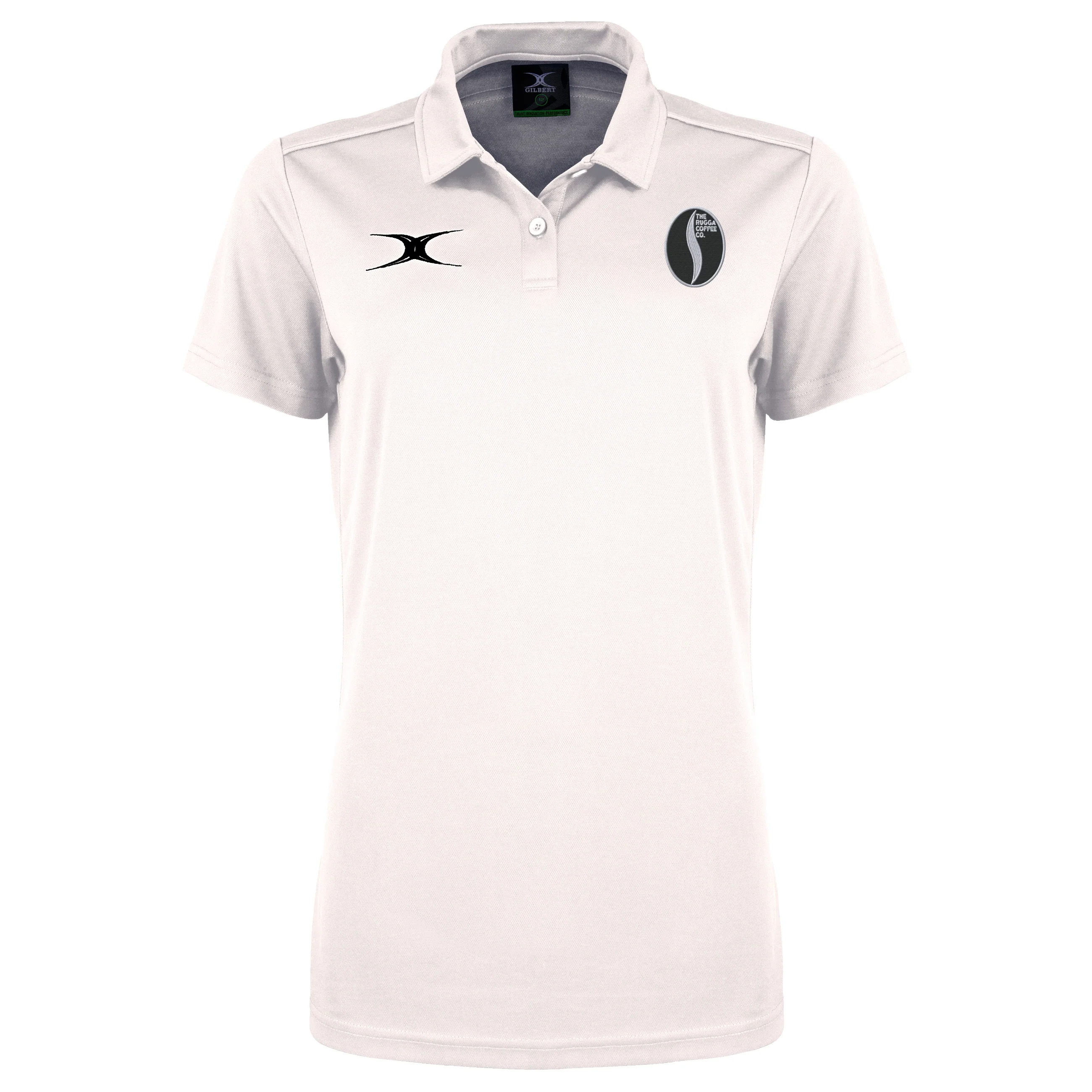 Rugga Coffee Senior's White Photon II S/S Polo Shirt