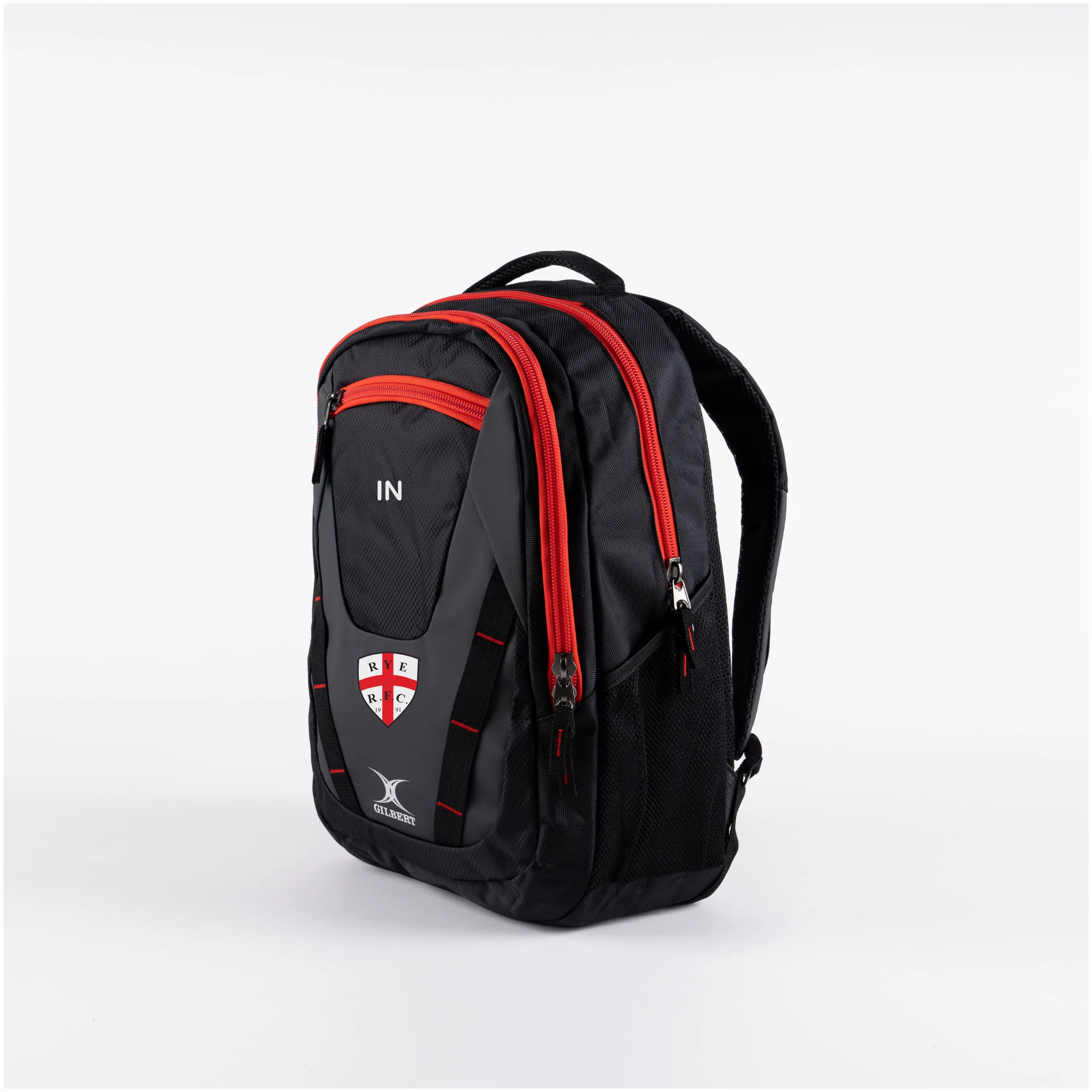 Rye Rugby Club Senior's Black / Red Club V4 Rucksack