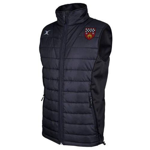 Skipton RFC Adult's Black Pro Mens Body Warmer