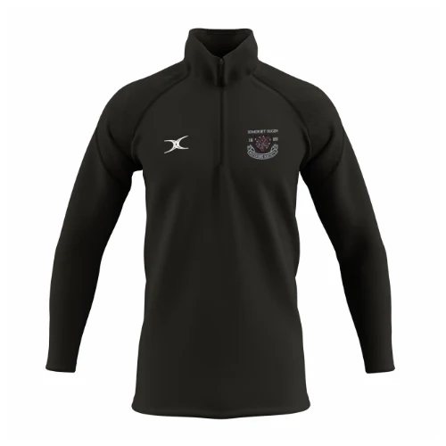 Somerset Rugby Referees Society Senior's Black GTS 1/4 Zip Fleece