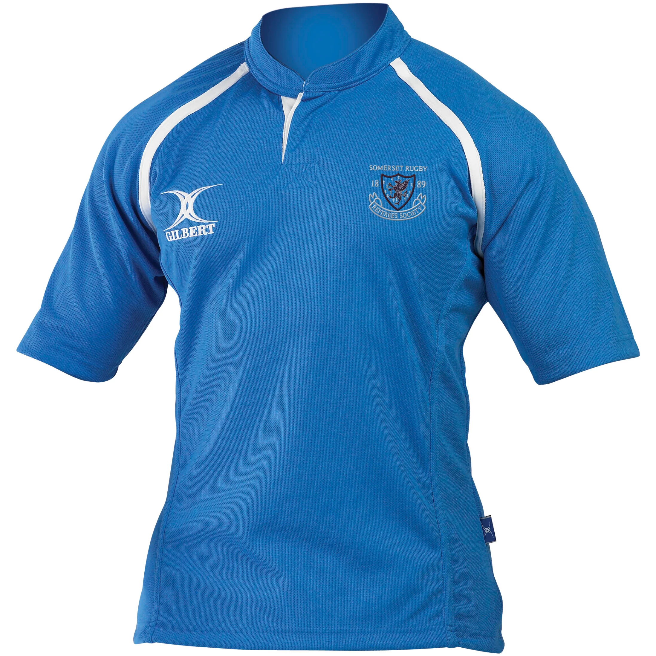 Somerset Rugby Referees Society Senior's Light Sky Xact II Monochrome Shirt-Sky
