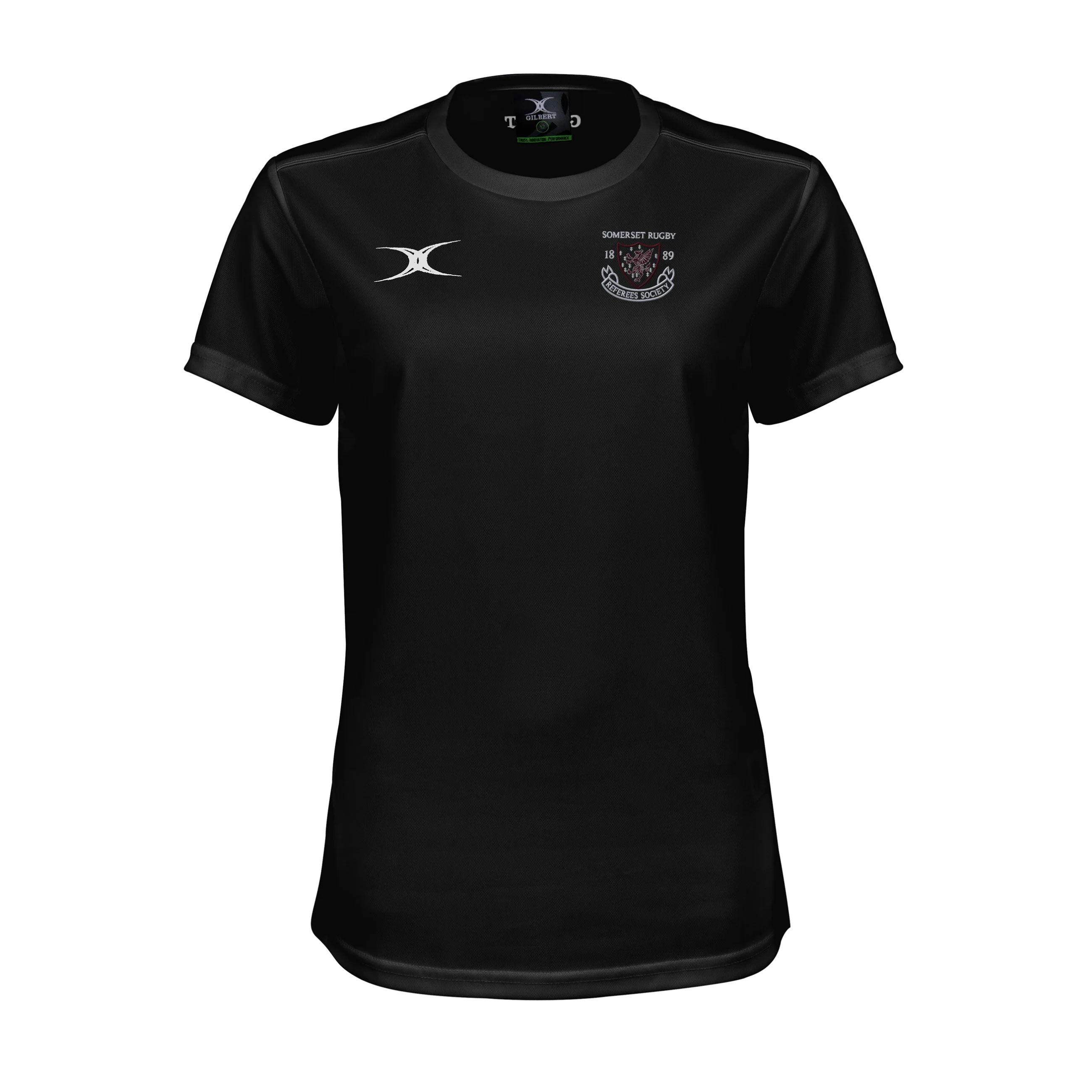 Somerset Rugby Referees Society Women's Black Photon II Short Sleeve T-Shirt