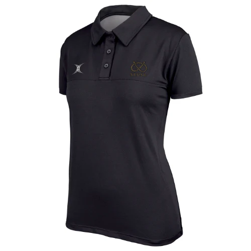 Staffordshire Rugby Union Society of Referees Ladies Black Pro Polo