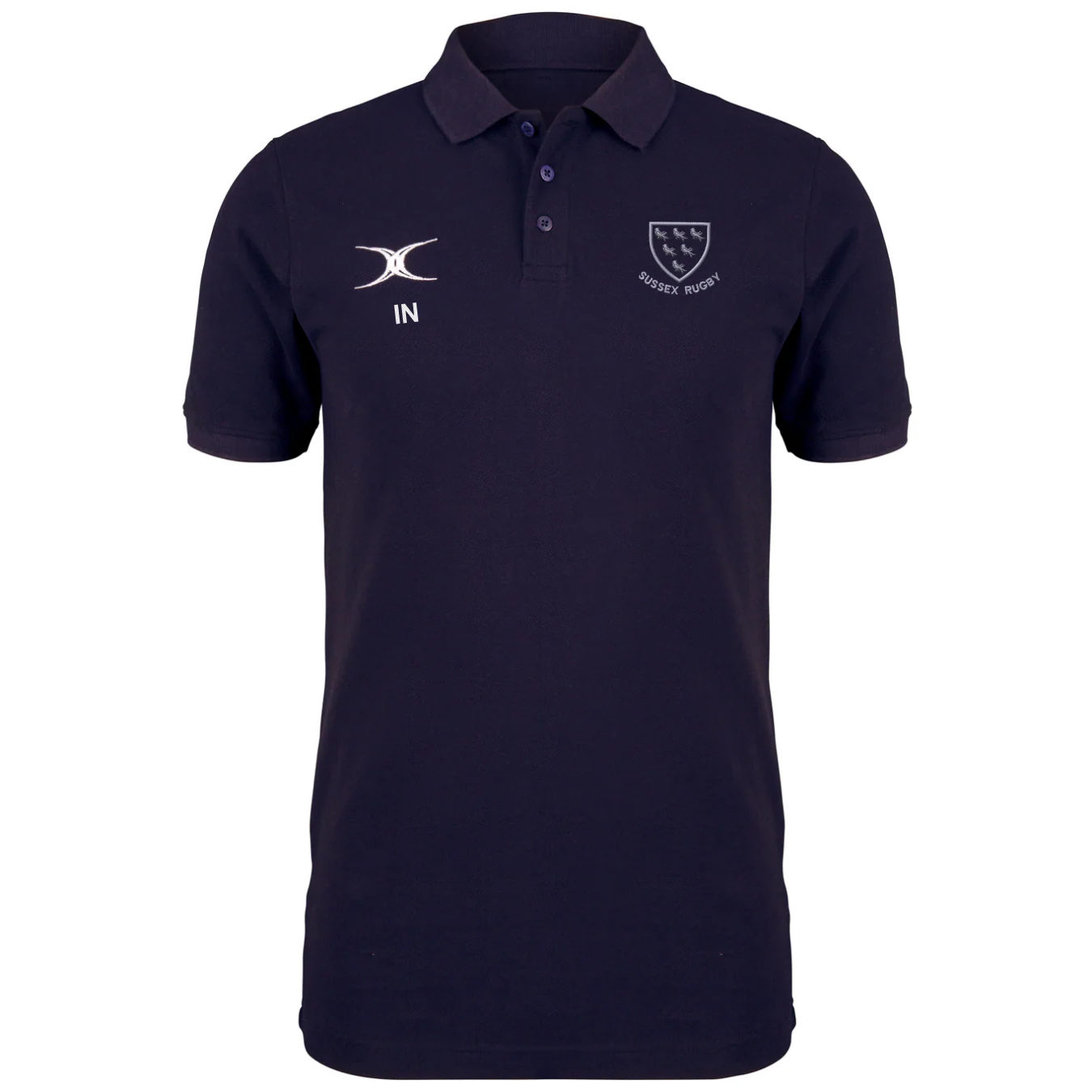 Sussex RFU Senior's Dark Navy Quest Mens Polo