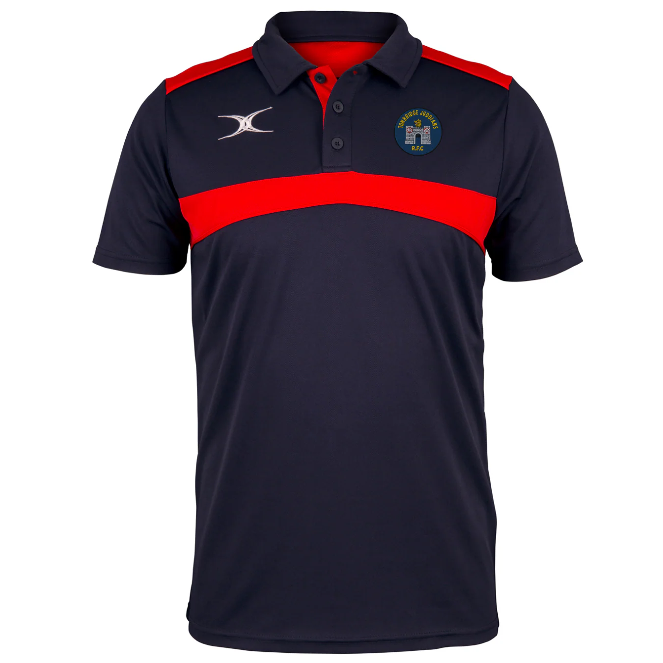 Tonbridge Juddians RFC Senior's Dark Navy / Red Photon Mens Polo