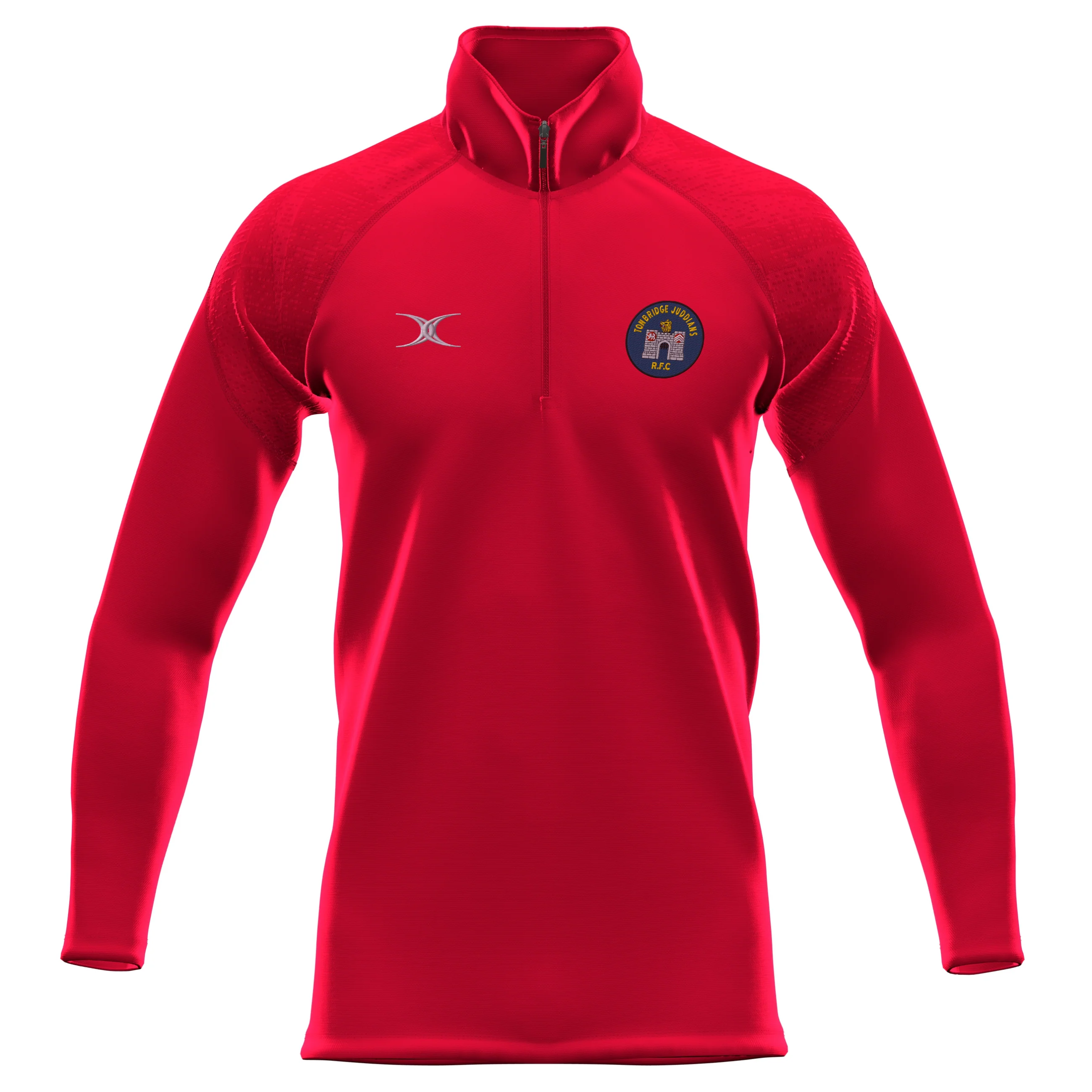 Tonbridge Juddians RFC Senior's Red GTS 1/4 Zip Fleece