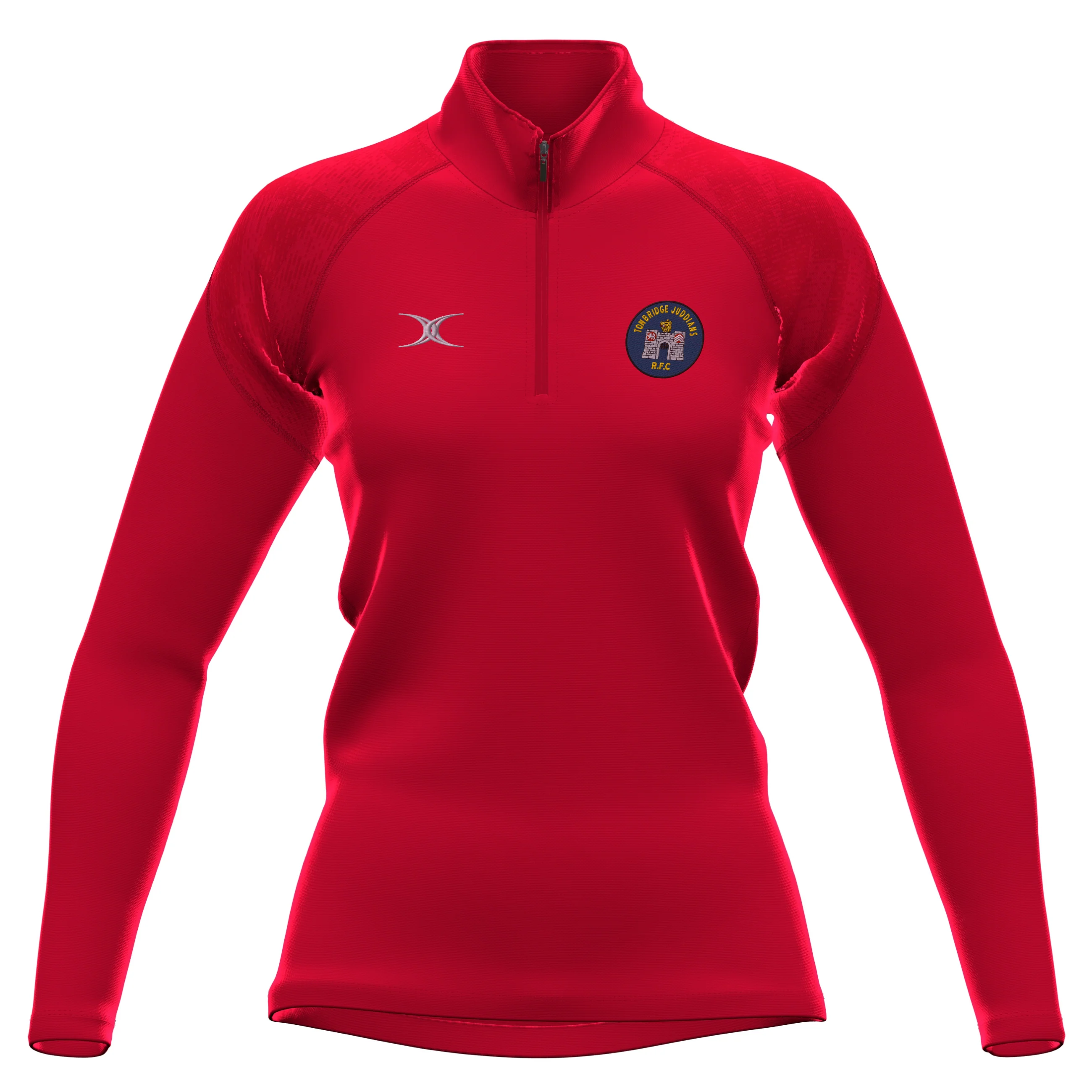 Tonbridge Juddians RFC Women's Red GTS 1/4 Zip Fleece