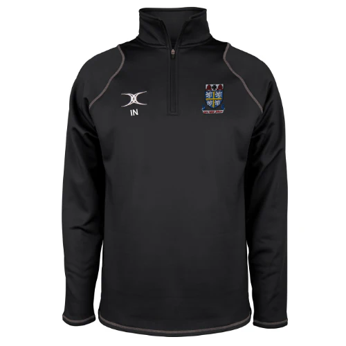 University College Rugby Senior's Black Quest Mens 1/4 Zip Fleece