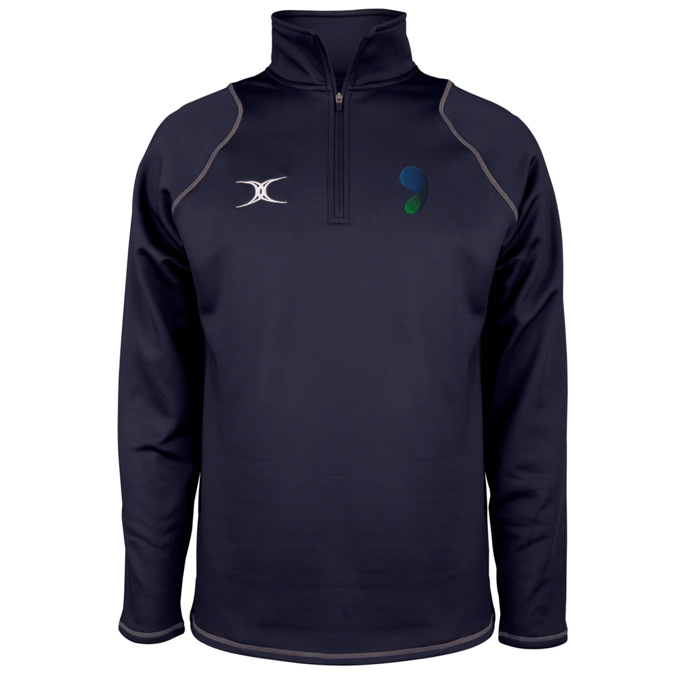 Walderslade & Greenacre Senior's Dark Navy Quest Mens 1/4 Zip Fleece