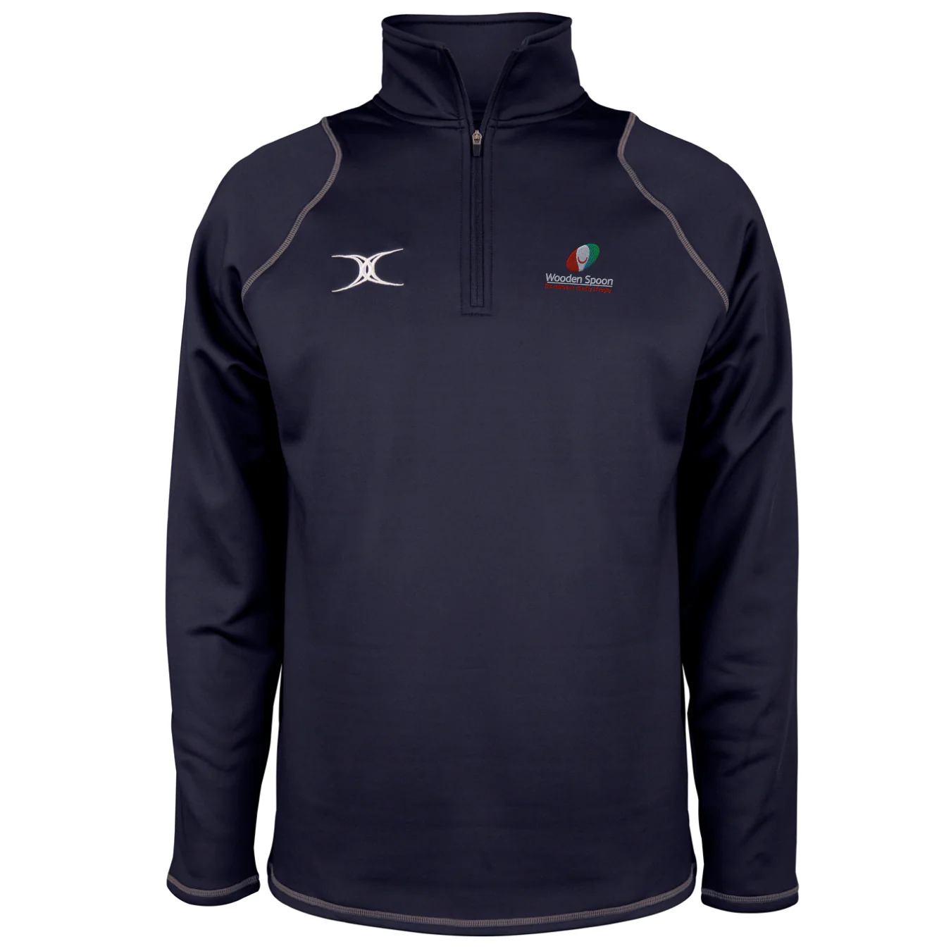 Wooden Spoon Junior's Dark Navy Quest Mens 1/4 Zip Fleece