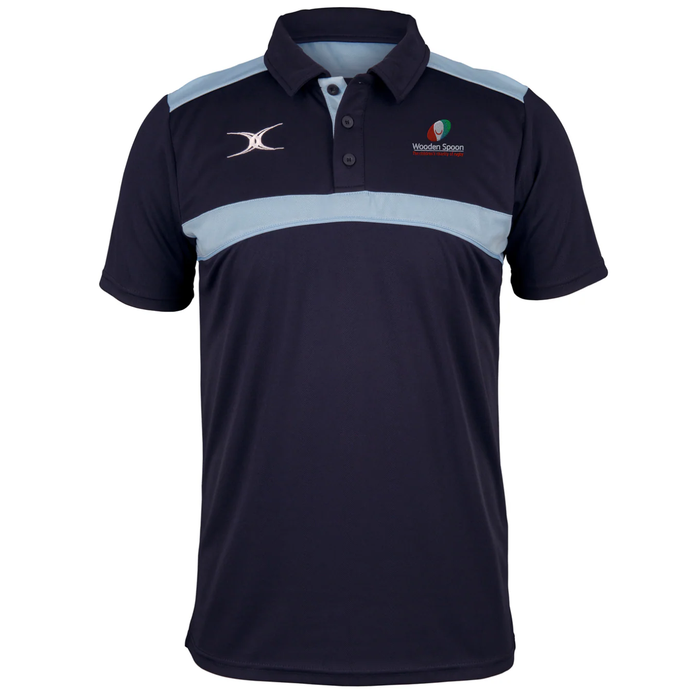 Wooden Spoon Senior's Dark Navy / Sky Photon Mens Polo