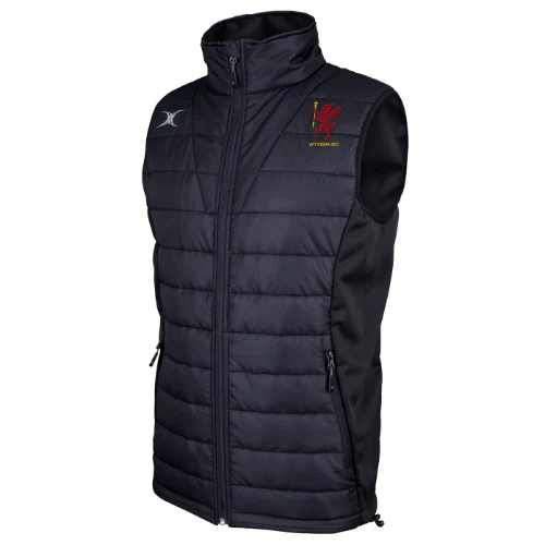 Wyvern RFC Senior's Black Pro Mens Body Warmer