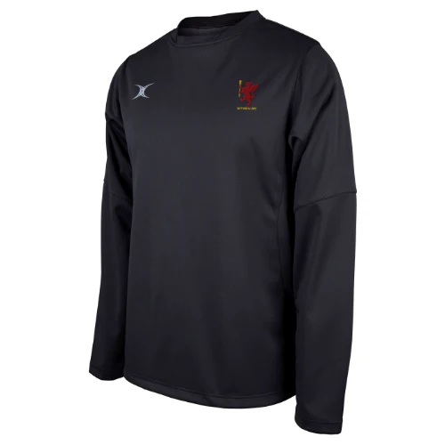 Wyvern RFC Senior's Black Pro Warm Up Top