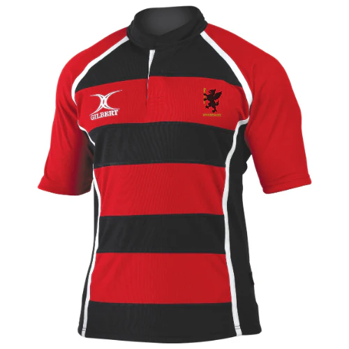 Wyvern RFC Senior's Red / Black Xact II Hooped Shirt