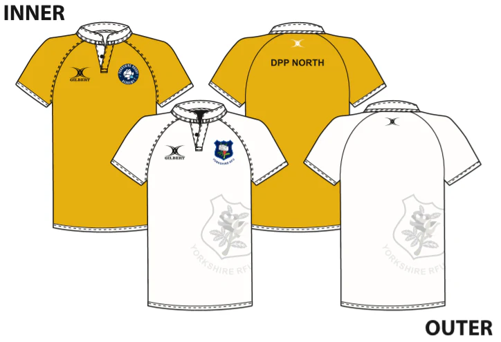 Yorkshire PDG Adult's White / Amber Std Reversible S/S Shirt-Senior