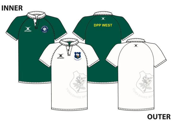 Yorkshire PDG Adult's White / Green Std Reversible S/S Shirt-Senior - Image 2