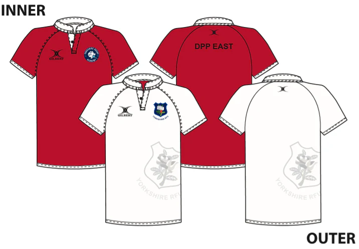 Yorkshire PDG Adult's White / Red Std Reversible S/S Shirt-Senior - Image 2
