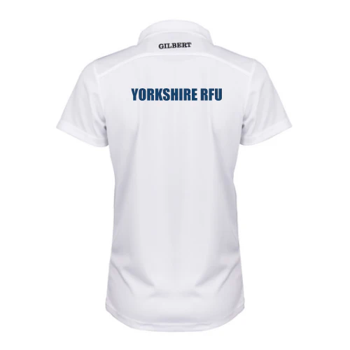 Yorkshire RFU Players/Coaches Women's White Photon II S/S Polo Shirt - Image 2