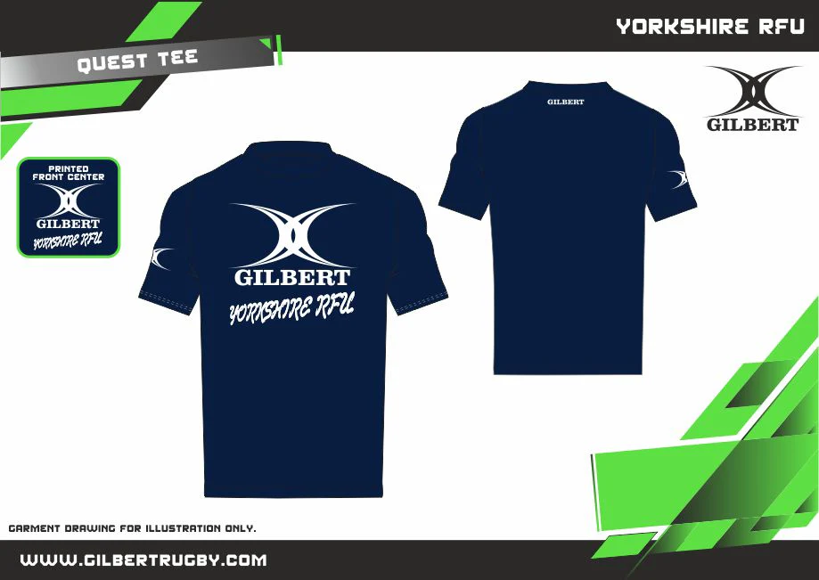 Yorkshire RFU Supporters Child's Dark Navy Quest Tee Graphic - Image 2